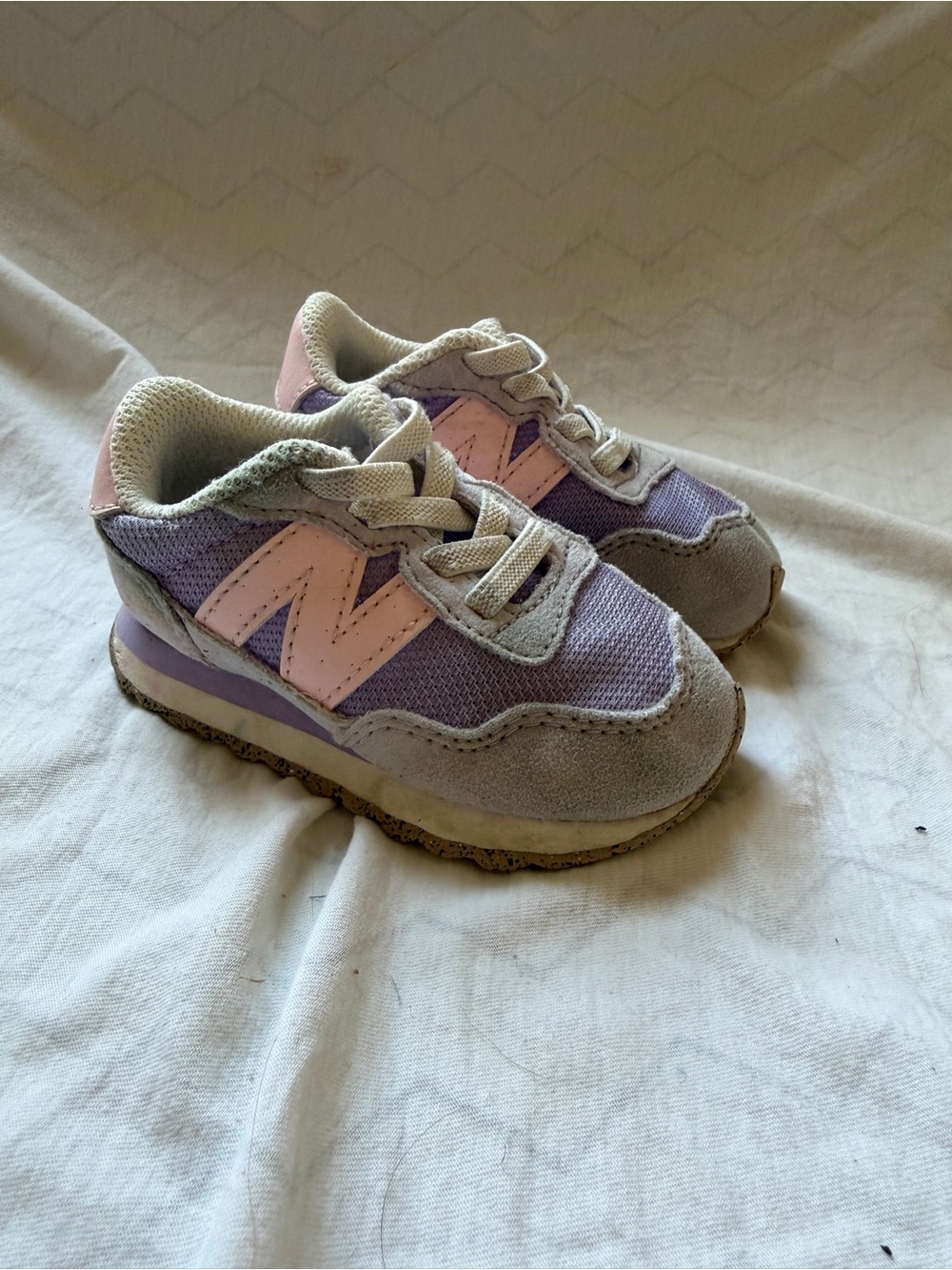 New Balance Lavender and Light Pink Kids Sneaker